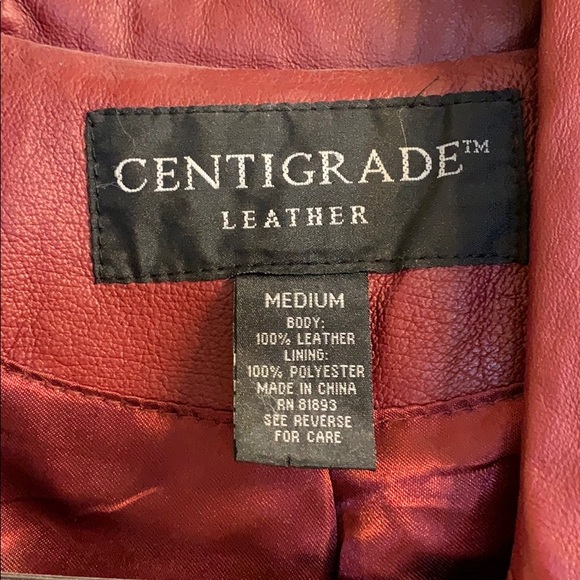 Red Leather Coat - Picture 6 of 6